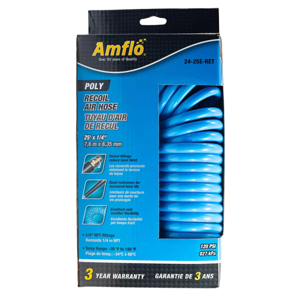 Manguera De Aire Uso Rudo Sopletear 1/4 AMFLO